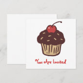 Invitation du Cupcake Party (Devant / Derrière)