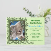 Invitation du Curios Koala Anniversaire de enfant  (Debout devant)