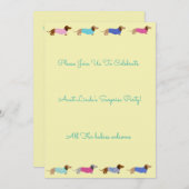 Invitation du Dachshund Party (Devant / Derrière)