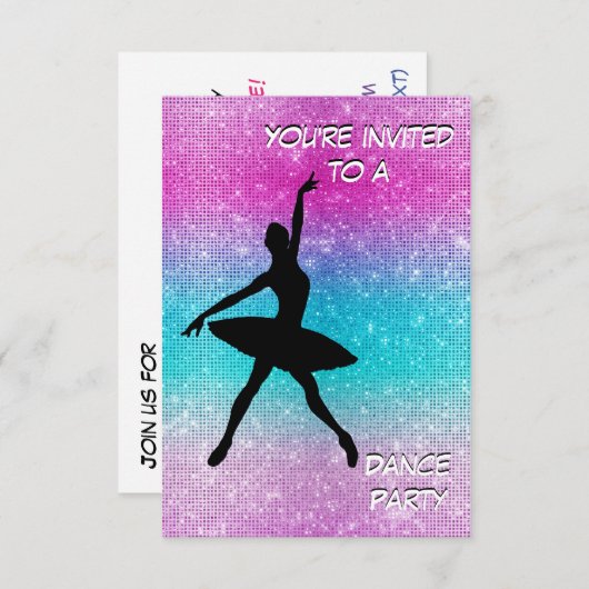 Invitation du Dance Party (Devant / Derrière)