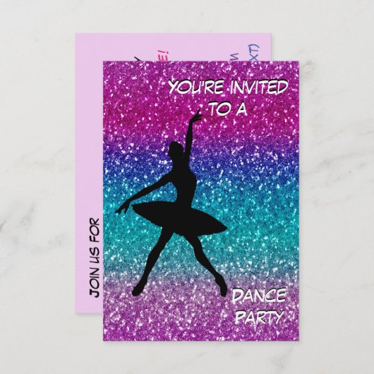 Invitation du Dance Party (Devant / Derrière)