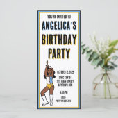 Invitation du Dancer Party Light Blue, Gold, White (Debout devant)