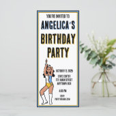 Invitation du Dancer Party Light Blue, Gold, White (Debout devant)