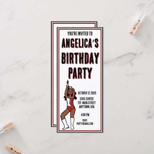 Invitation du Dancer Party Red White #1 (Devant/Arrière en situation)