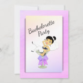 Invitation du Dark Haired Bachelorette Party (Devant)