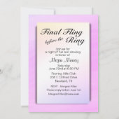 Invitation du Dark Haired Bachelorette Party (Dos)