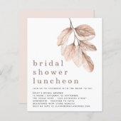 Invitation du déjeuner de Fête des mariées Feuille (Devant / Derrière)