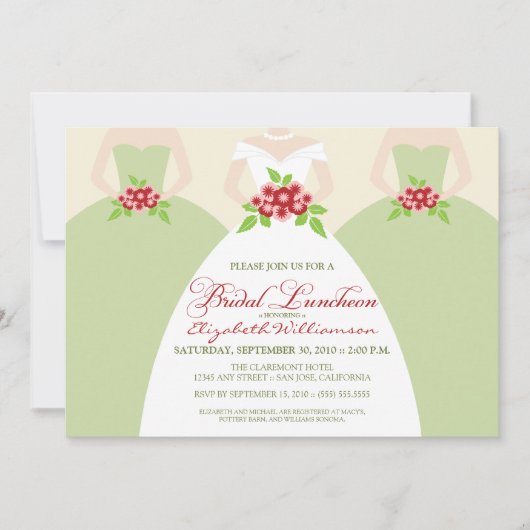 Invitation du déjeuner de la mariée et de la marié (Devant)