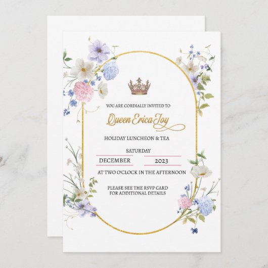 Invitation du déjeuner de la Reine (Devant / Derrière)