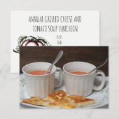 Invitation du déjeuner de soupe de tomate au froma (Devant / Derrière)