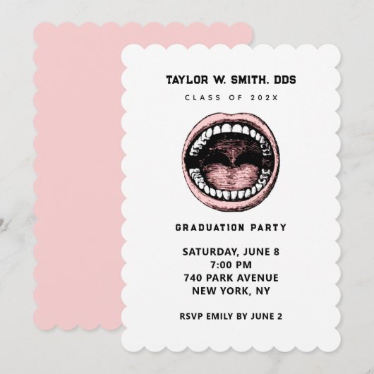 Invitation du Dentist Gradust Party (Devant / Derrière)