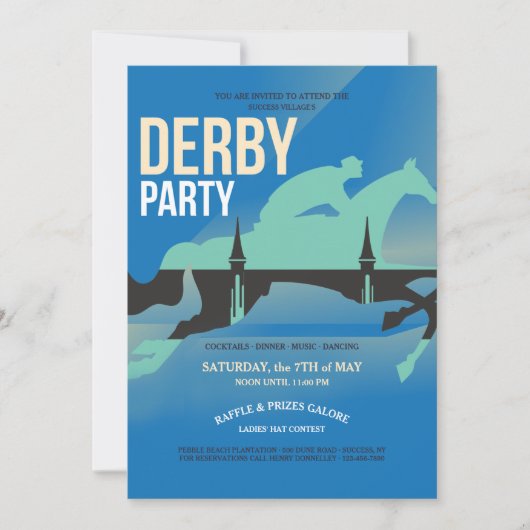 Invitation du Derby Party (Devant)