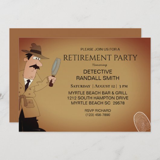 Invitation du détachement de retraite (Devant / Derrière)