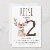 Invitation du deuxième anniversaire du cerf (Devant)