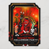 Invitation du Devil'Halloween Party (Devant / Derrière)
