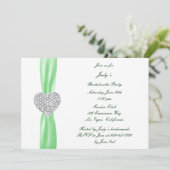 Invitation du Diamond Heart Green Bachelorette Par (Debout devant)