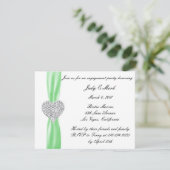 Invitation du Diamond Heart Green Engagement Party (Debout devant)