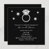 Invitation du Diamond Ring Engagement Party (Devant / Derrière)