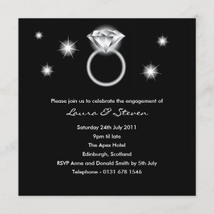 Invitation du Diamond Ring Engagement Party