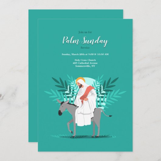 Invitation du dimanche des Rameaux (Devant / Derrière)