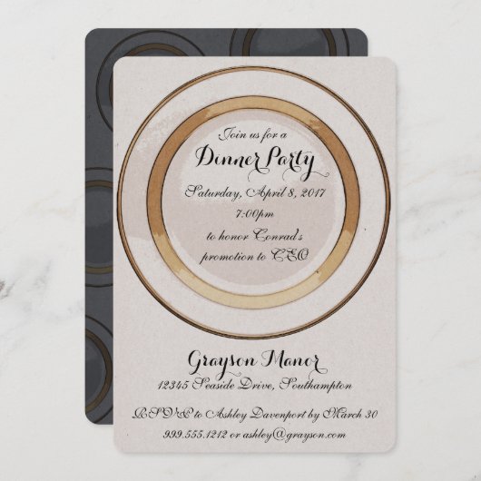 Invitation du dîner (Devant / Derrière)