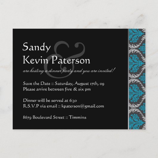 Invitation du dîner (Dos)