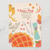 Invitation du dîner d'automne (Devant / Derrière)