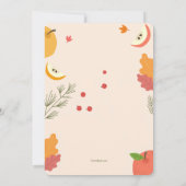 Invitation du dîner d'automne (Dos)