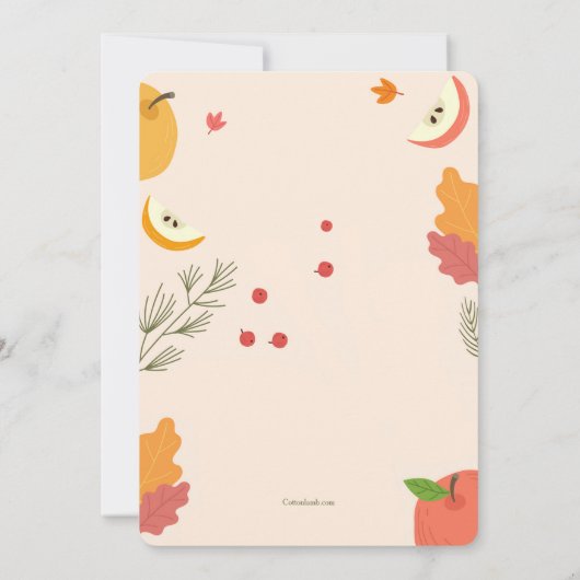 Invitation du dîner d'automne (Dos)