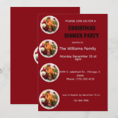 Invitation du dîner de Noël (Devant / Derrière)