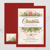 Invitation du dîner de Noël (Devant / Derrière)