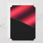 Invitation du dîner de Noël noir et rouge (Dos)