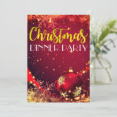 Invitation du dîner de Noël pétillant (Debout devant)