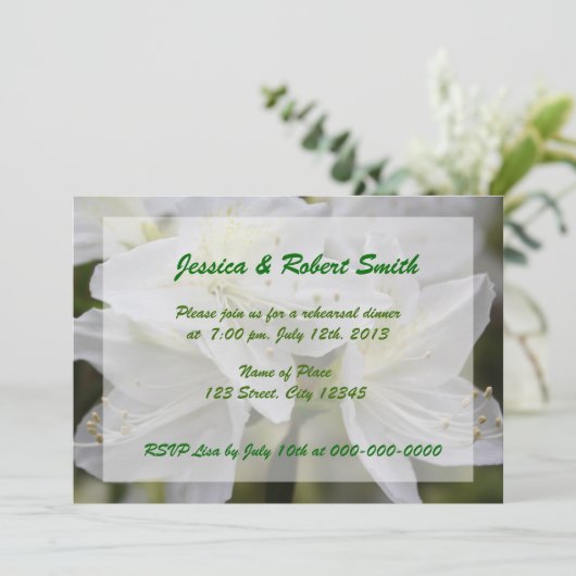 Invitation du dîner de répétition (Debout devant)