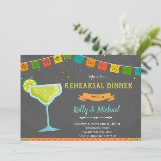 Invitation du dîner de répétition de Fiesta (Debout devant)