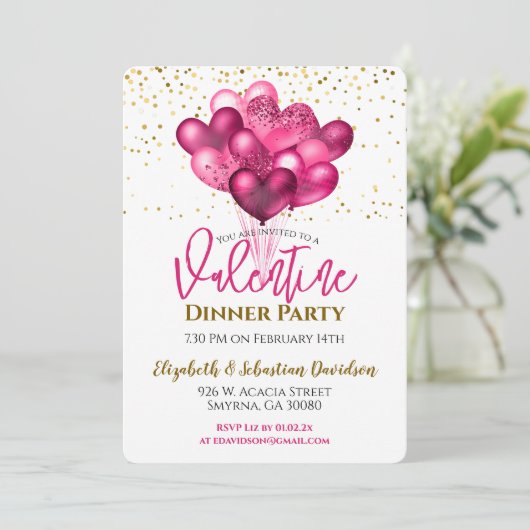 Invitation du dîner de Saint Valentin (Debout devant)