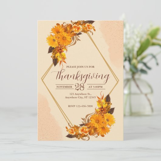 Invitation Du Dîner De Thanksgiving (Debout devant)