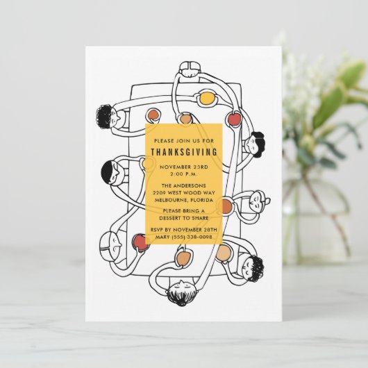Invitation Du Dîner De Thanksgiving (Debout devant)