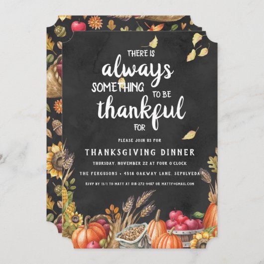 Invitation Du Dîner De Thanksgiving (Devant / Derrière)