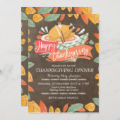 Invitation Du Dîner De Thanksgiving (Devant / Derrière)