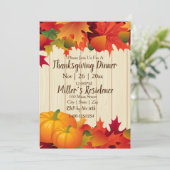 Invitation Du Dîner De Thanksgiving (Debout devant)