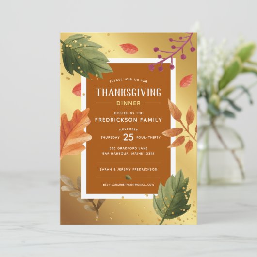 Invitation Du Dîner De Thanksgiving (Debout devant)