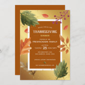 Invitation Du Dîner De Thanksgiving (Devant / Derrière)