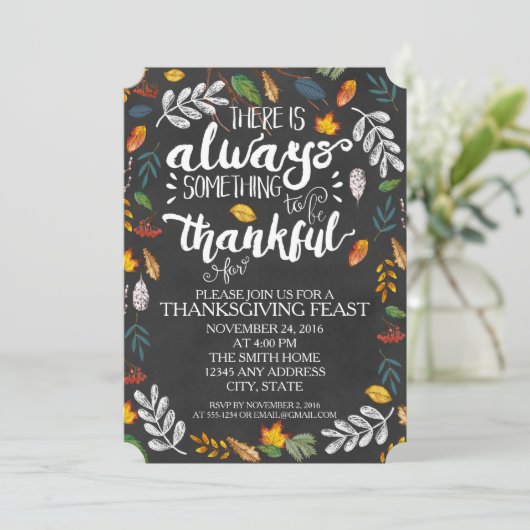Invitation Du Dîner De Thanksgiving (Debout devant)