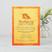 Invitation du dîner de Thanksgiving Automne (Debout devant)