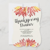 Invitation du dîner de Thanksgiving de l'automne m (Devant)
