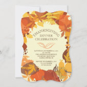 Invitation du dîner de Thanksgiving de l'automne m (Devant)