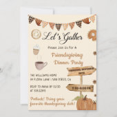 Invitation du dîner de Thanksgiving Friendsgiving (Devant)