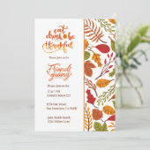 Invitation du dîner de Thanksgiving Friendsgiving (Debout devant)