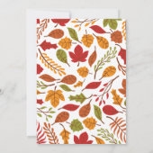 Invitation du dîner de Thanksgiving Friendsgiving (Dos)